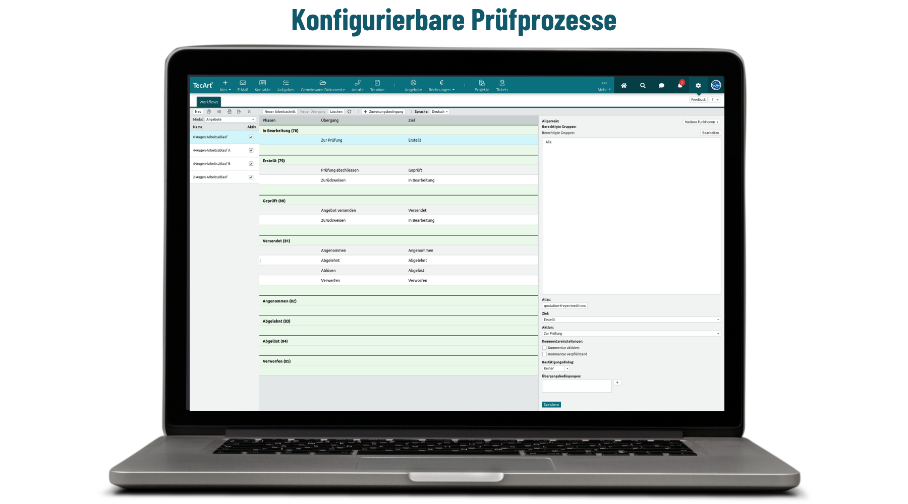 Workflow Rechteverwaltung